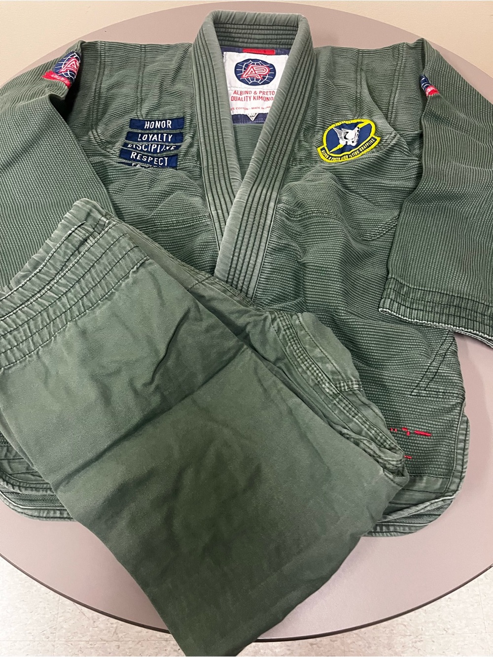 ALBINO & PRETO Olive BJJ Gi A0
